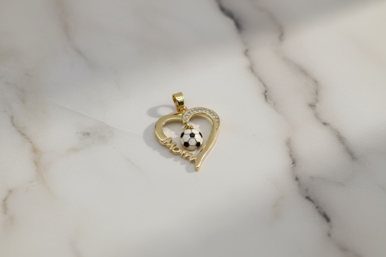 14K SOCCER MOM PENDANT