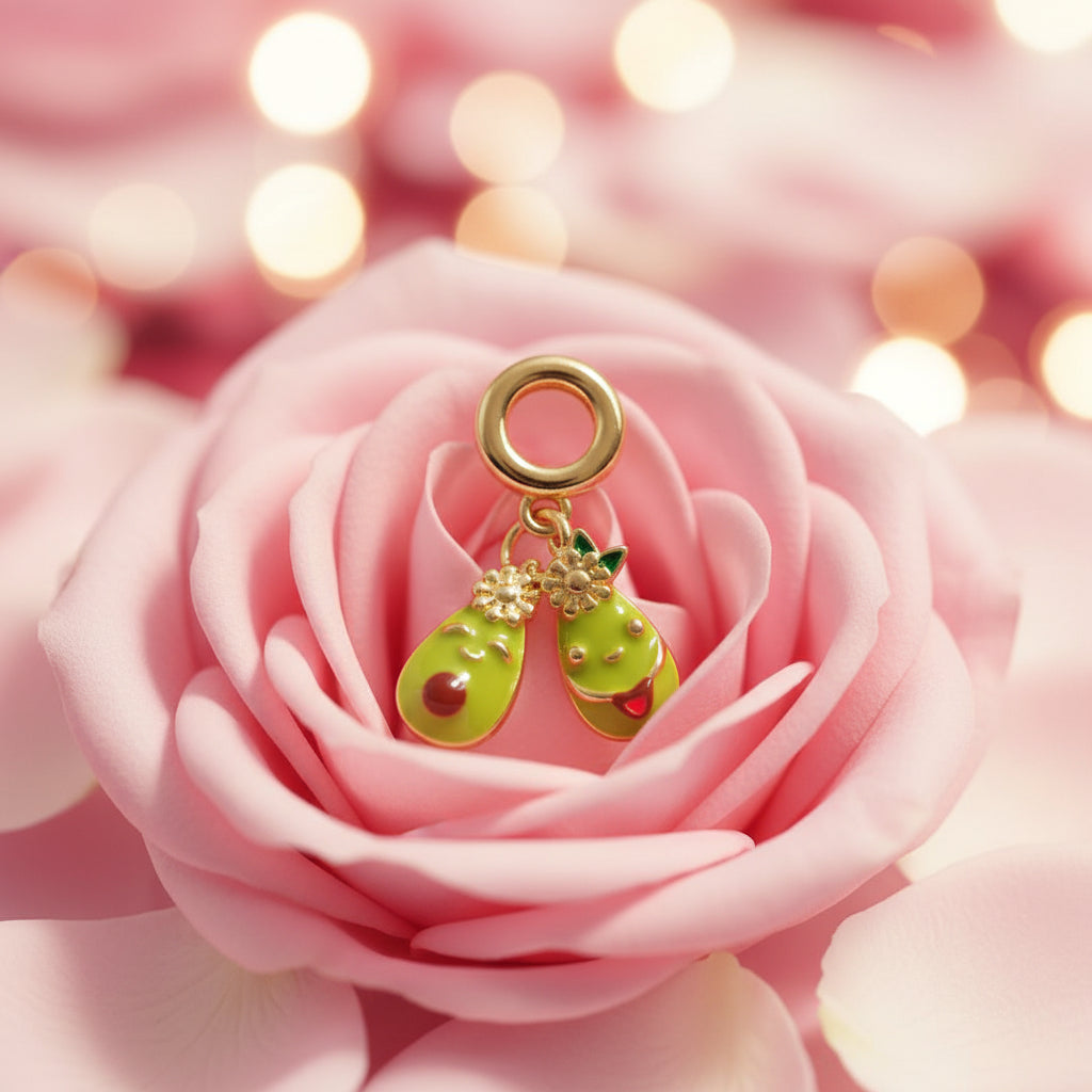 14K AVOCADO COUPLE PANDORA CHARM PENDANT