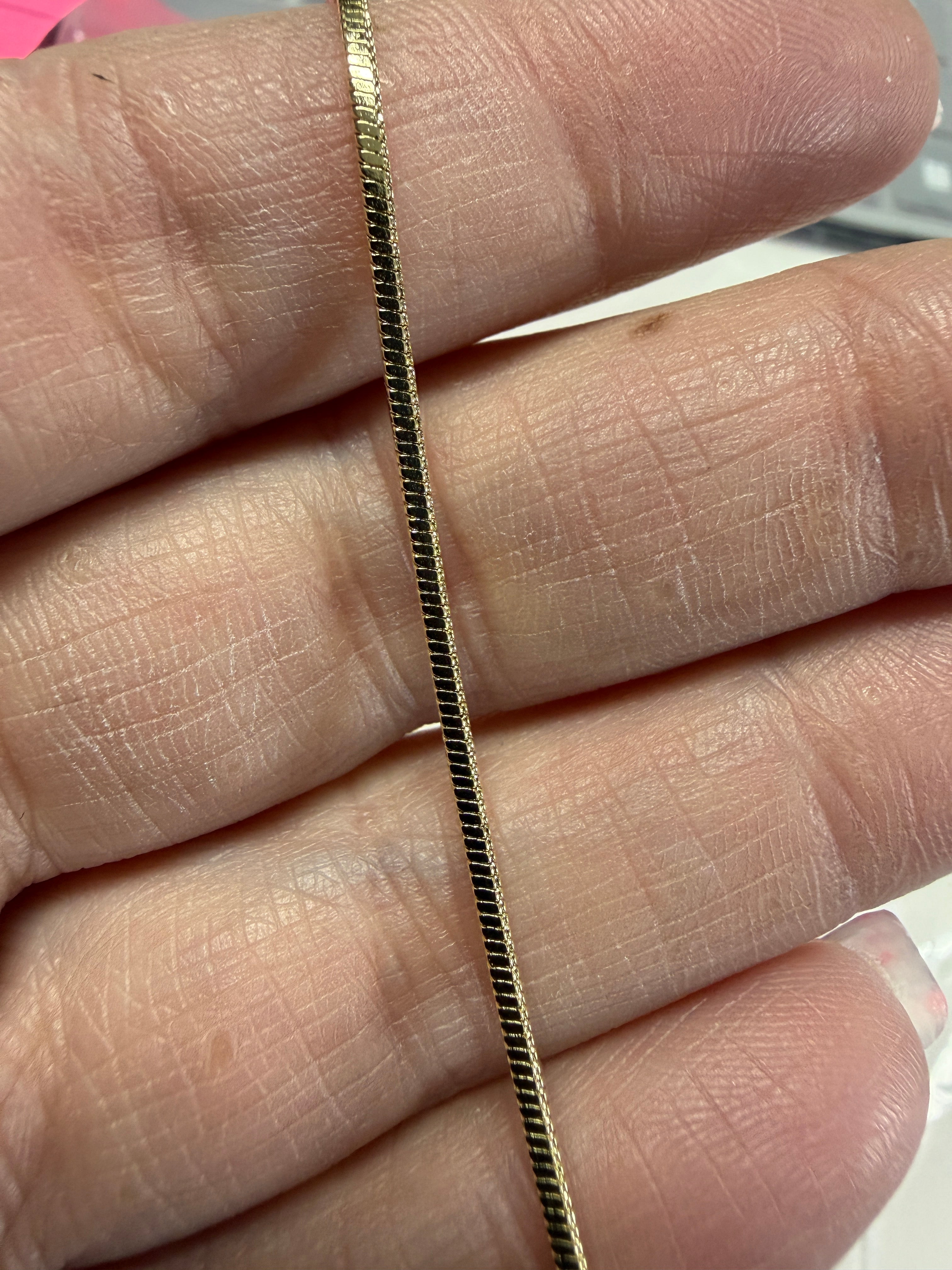 14K 18IN SQUARE SNAKE CHAIN X000995681
