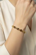 14K 7.5IN COFFEE BEAN LINK BRACELET 7NTH-05150047