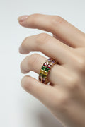14K MULTI-COLOR BAGUETTE ETERNITY BAND