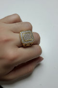 14K CLEAR SQUARE RING