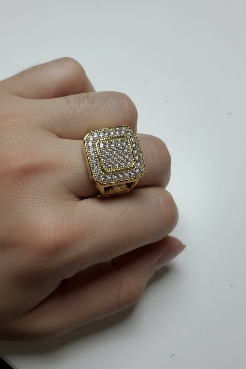 14K CLEAR SQUARE RING