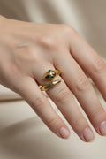 14K SNAKE BYPASS WRAP OPEN RING HT1228A