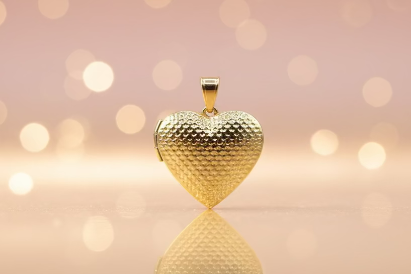 14K TEXTURED HEART LOCKET PENDANT DC-38520007