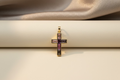 14K MULTI COLOR CROSS PENDANT