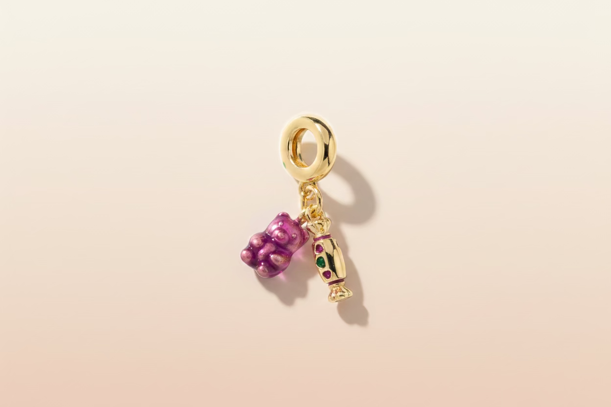 14K GUMMY BEAR CANDY CHARM PENDANT