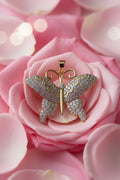 14K CLEAR BUTTERFLY PENDANT X001115408