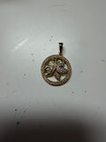 14K CLEAR DRAGONFLY PENDANT