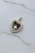 14K SANRIO KUROMI HEART PENDANT