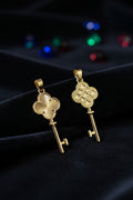 14K 2-SIDED CLOVER KEY PENDANT DC-43510001