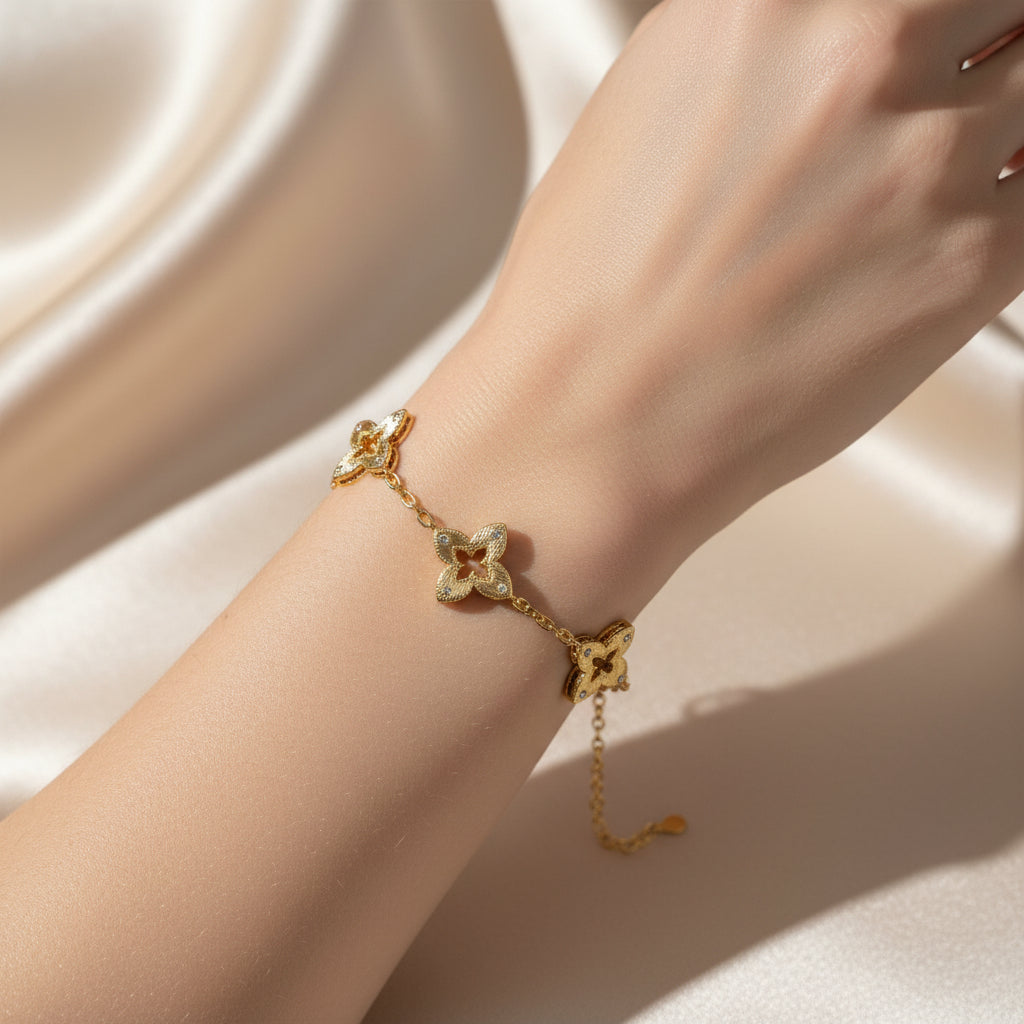 14K LV INSP QUATERFOIL BRACELET Um690028B772