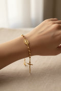 14K ST. JUDAH ROSARY BRACELET CS-18670001
