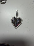 WHG CLEAR FACETED 3D HEART PENDANT
