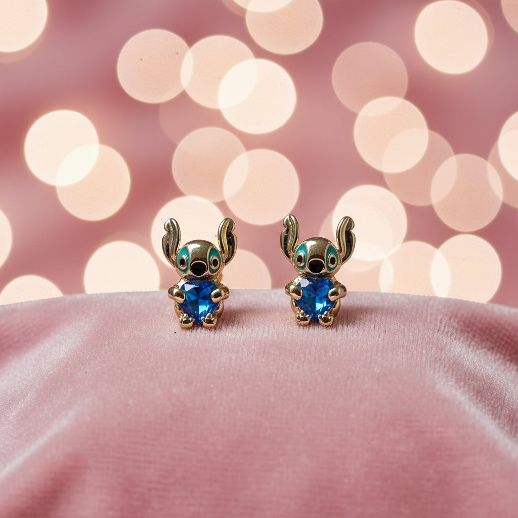 14K BLUE STITCH EARRINGS