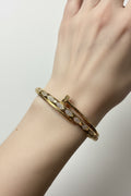 14K CLEAR CARTIER INSP NAIL BANGLE HS24B
