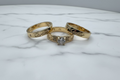14K CARTIER INSP TRIO WEDDING SET RQ453