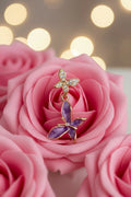 14K LAVENDER DOUBLE BUTTERFLY PENDANT