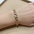 14K FENDI & CUBAN LINK BRACELET RQ359