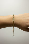 14K GUADALUPE VIRGIN ROSARY BRACELET CS-15740001