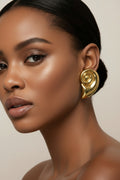 14K CONCH SPIRAL STUD EARRING
