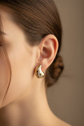 14K CLEAR TEARDROP STUD EARRING RK-93600003