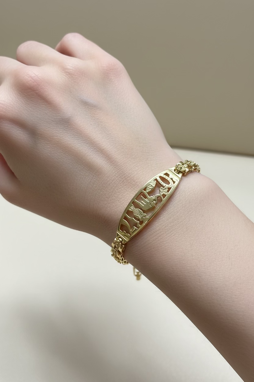 14K 7 POTENCY BRACLET X001155647 17CM+3CM EXT