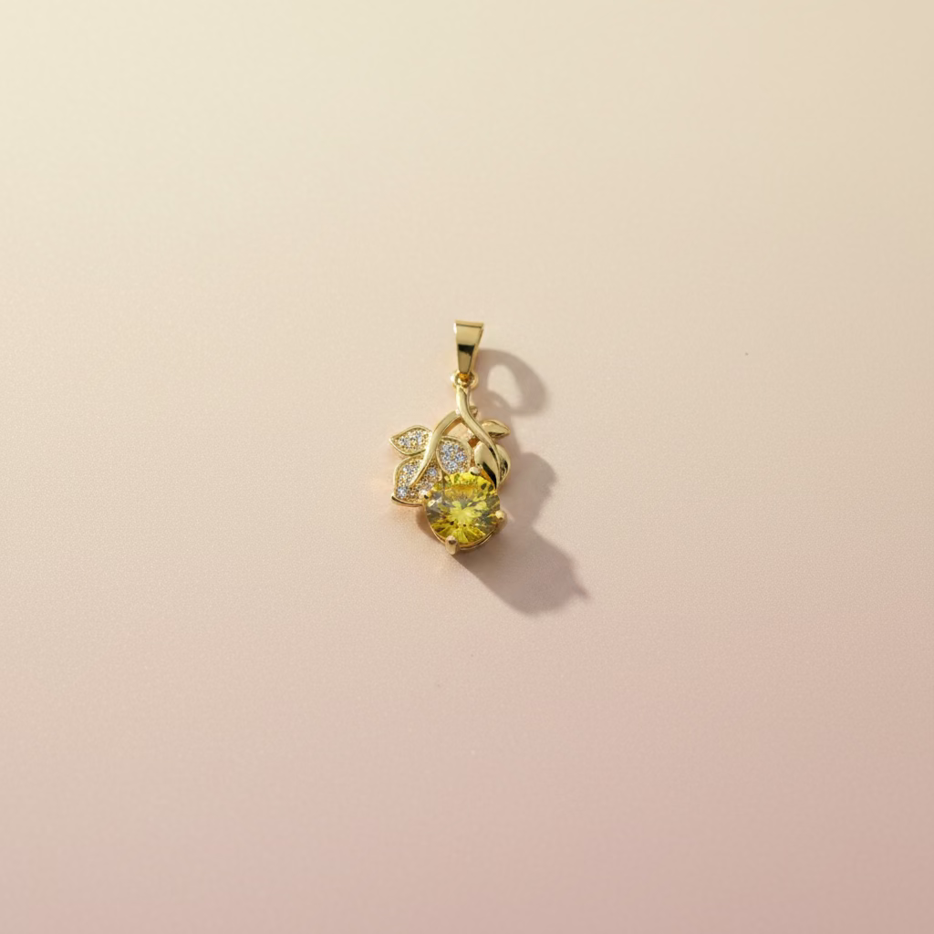14K YELLOW LEMON PENDANT