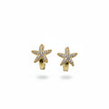 14K CLEAR STARFISH HUGGIE EARRING X001228255