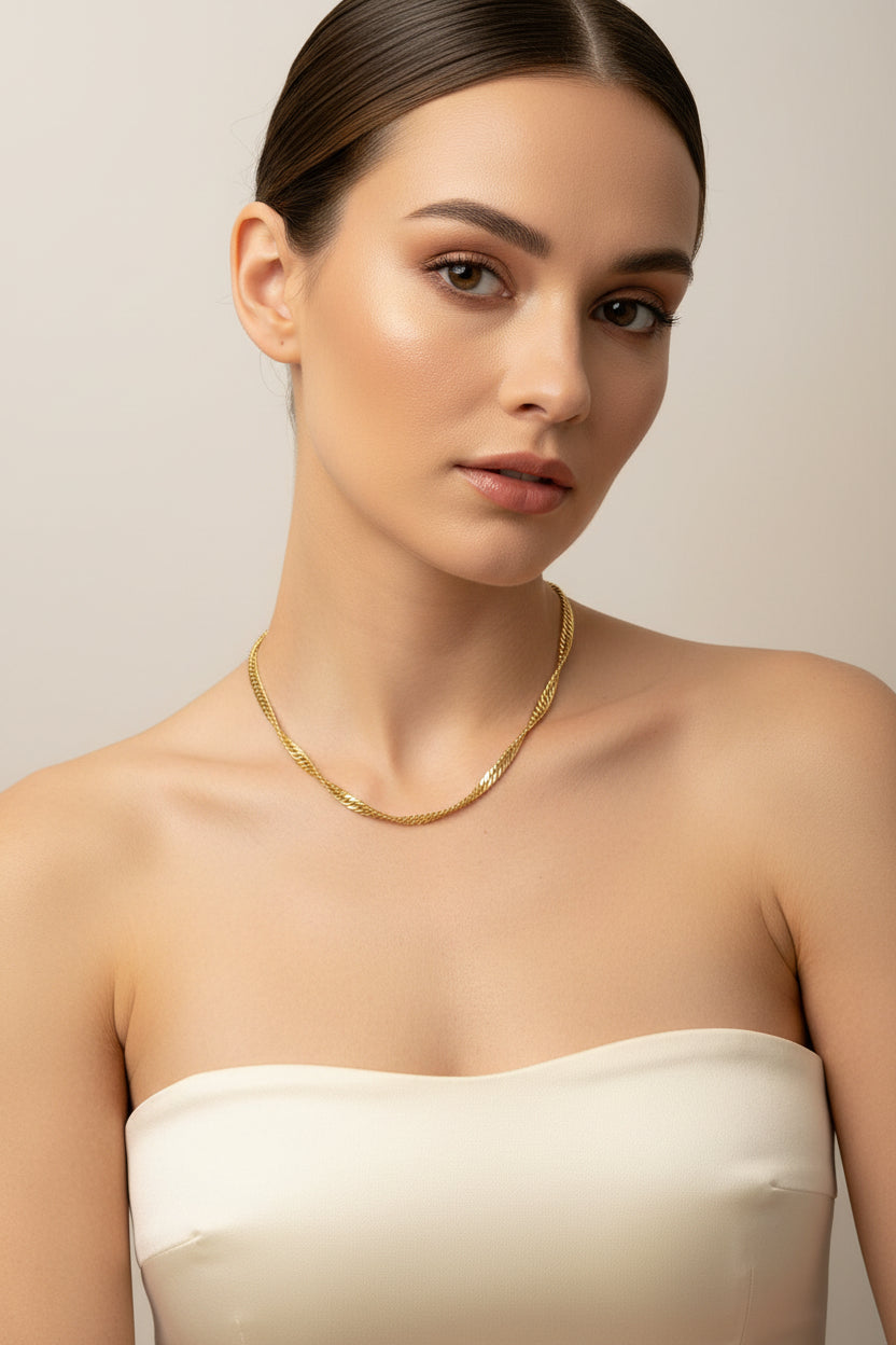 14K SINGAPORE CHAIN NECKLACE 50CM X001164705