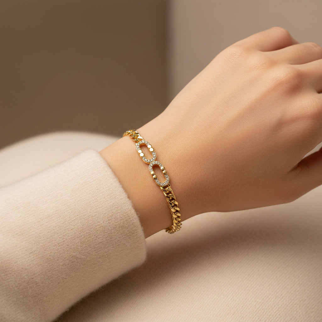 14K TIFFANY INSP CUBAN BRACELET