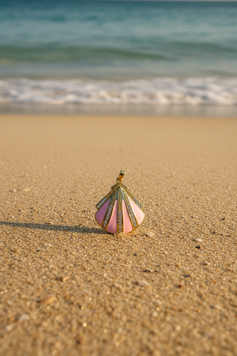14K PINK SEASHELL PENDANT