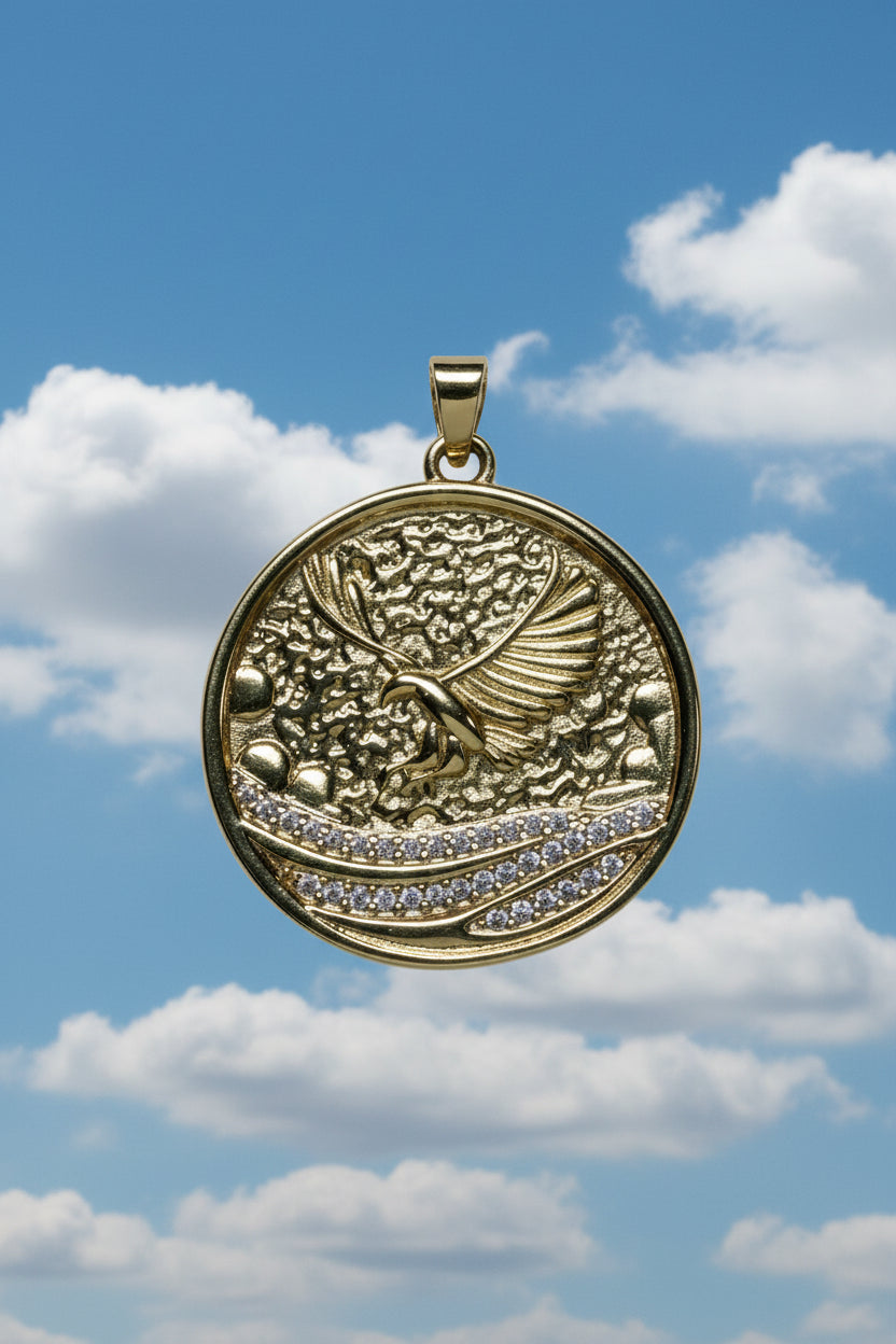 14K EAGLE MEDALLION PENDANT YAH761AA
