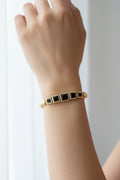 14K BLACK ART DECO STYLE BRACELET