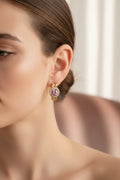 14K PINK CUBAN LINK EARRINGS RH-10960005
