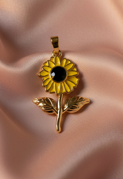 14K SUNFLOWER PENDANT