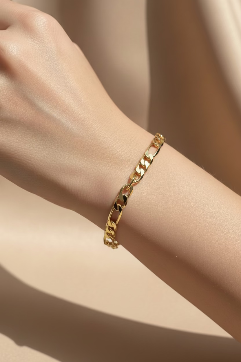 14K 7.5IN FIGARO BRACELET 6.3N-19CM LCC-27180108