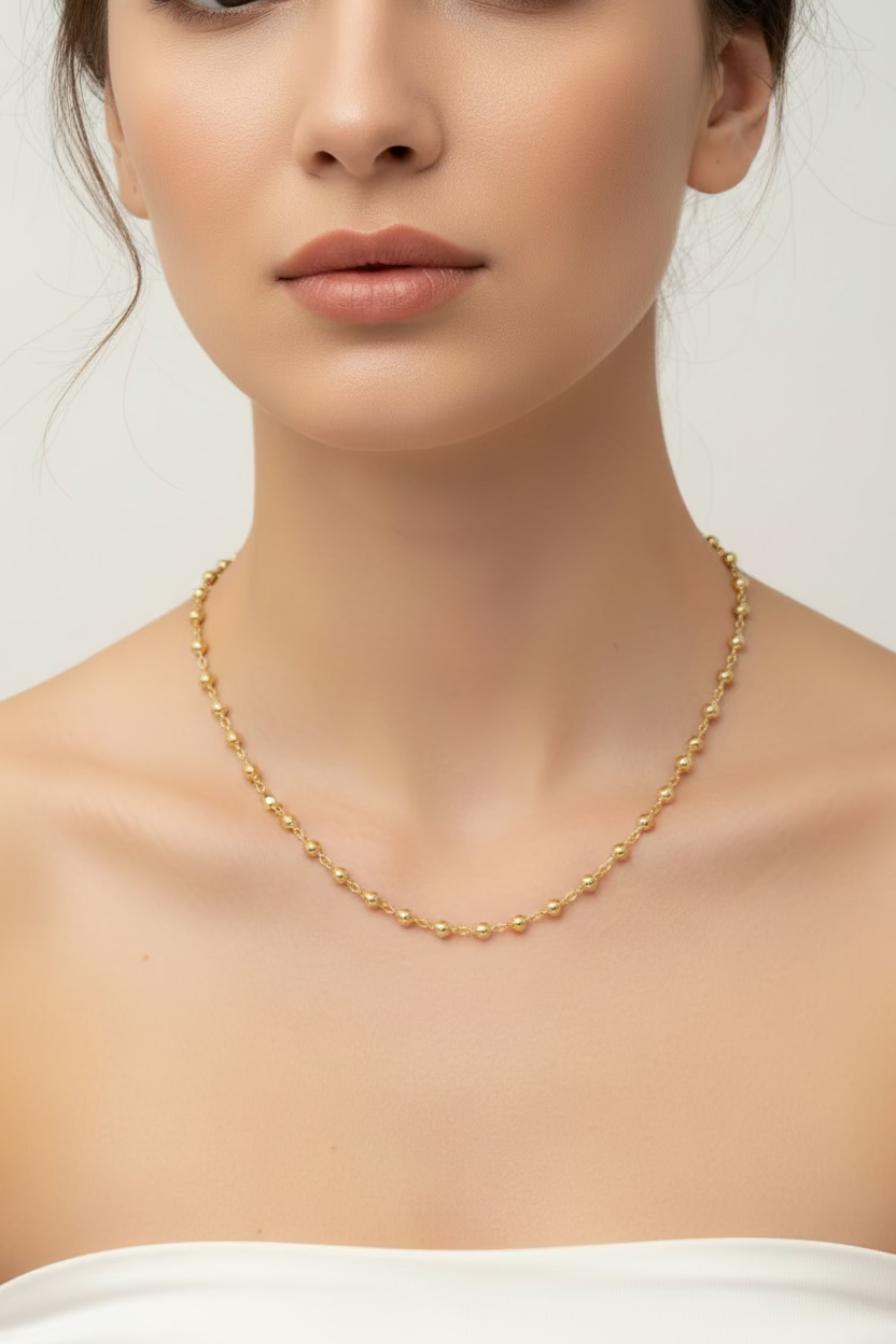 14K 24IN BALL CHAIN NECKLACE 60CM TH-00360101