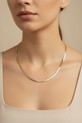 14K 22IN FLAT ROUNDED SNAKE NECKLACE 4N-55CM LCC-27720003