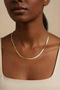 14K 18IN FLAT ROUNDED SNAKE NECKLACE 4N-45CM LCC-27720002