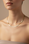 14K 18IN FLAT ROUNDED SNAKE NECKLACE 6N-45CM LCC-27720005