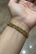 14K 8.25IN TEXTURED GUCCI LINK BRACELEY 7N-21CM LCC-46780001
