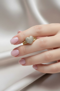 14K CLEAR HEART-SHAPED RING X000715139