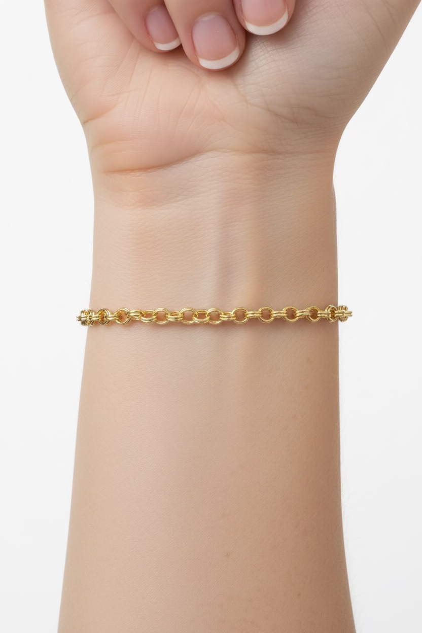 14K 7IN ROLO LINK BRACELET 3N-18CM LCC-30930020