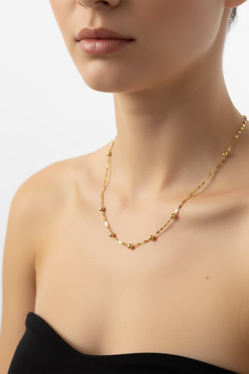 14K 18IN BALL CHAIN VALENTINO 3.5N-45CM LCC-37440007