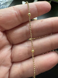 14K 18IN BALL CHAIN LINK NECKLACE 3N-45CM LCC-34890002
