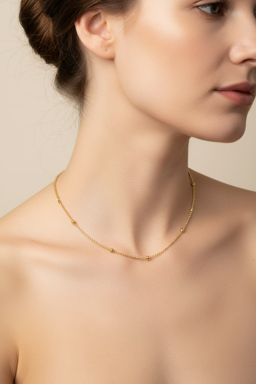 14K 20IN BALL CHAIN NECKLACE 3N-50CM LCC-38100018