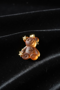 14K LV INSP BEAR PENDANT - LIGHT ORANGE