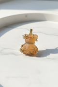 14K LV INSP BEAR PENDANT - BROWN
