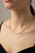 14K 20IN PAPERCLIP CHAIN NECKLACE 3.5N-50CM LCC-46300002